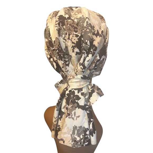 Boho Scarf Cap Women Modern Bohemian style Handmade Upcycled clothes to Caps - Picture 2 of 3